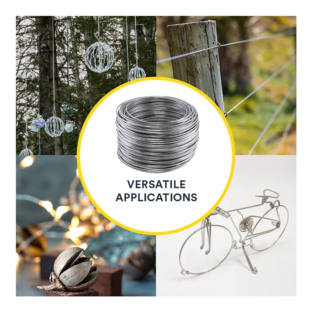 OOK #18 Galvanized Hobby Wire (110 ft Coil) | 25 lb Strength 18 x 110', White