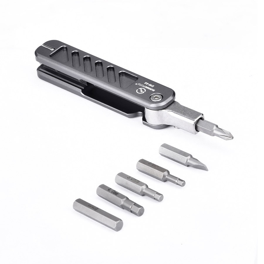 DW-02 Folding Tool Set with Hex Key Wrenches Stainless Steel 2.5/3/4/5mm