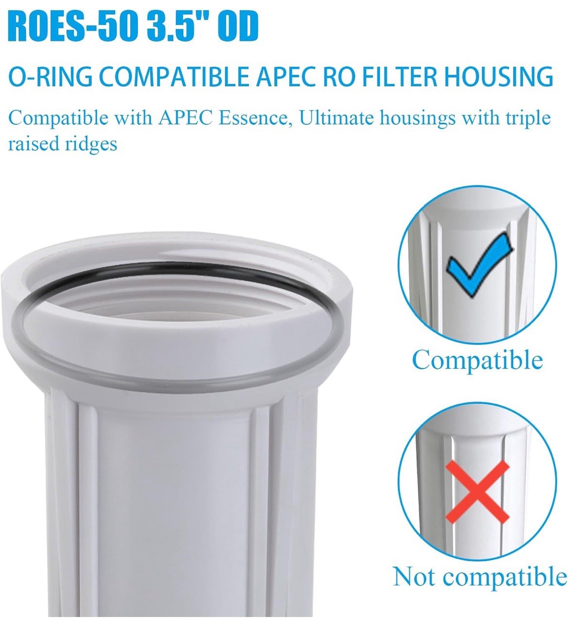 3.5” O-Ring for RO Water Filter Housing – Replacement for ROES-50 (3 Pack)