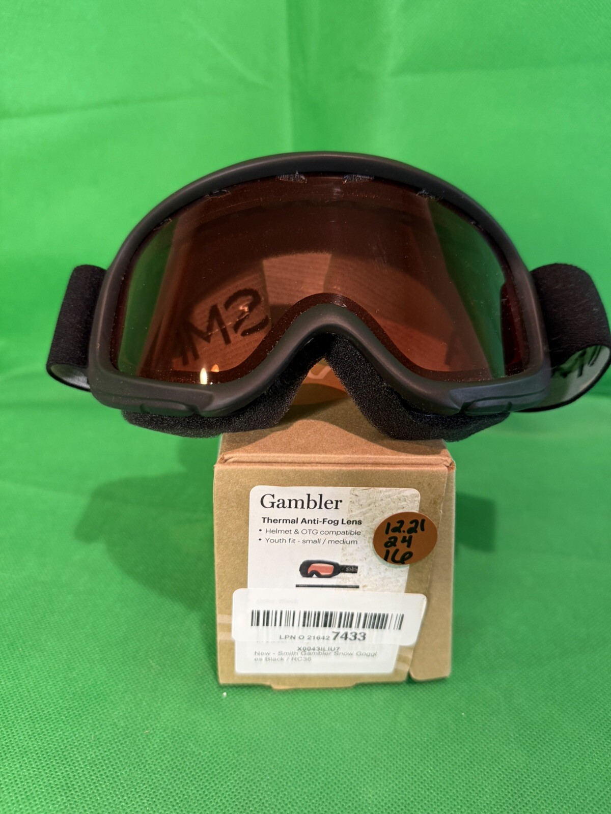 Smith Gambler YOUTH Fit: Small/Medium Snow Goggles
