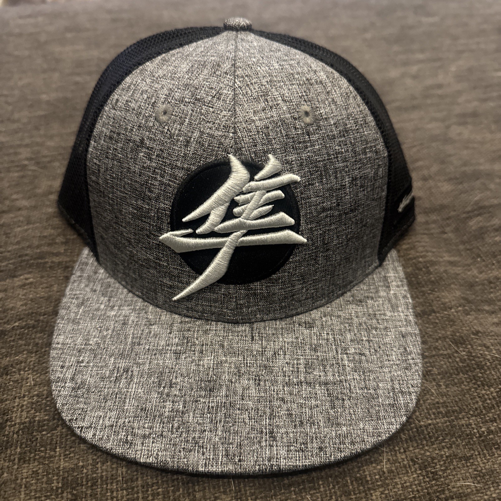 Suzuki Hayabusa Kanji Mesh Hat Cap Black Heather Grey Snap Back 990A0-17199