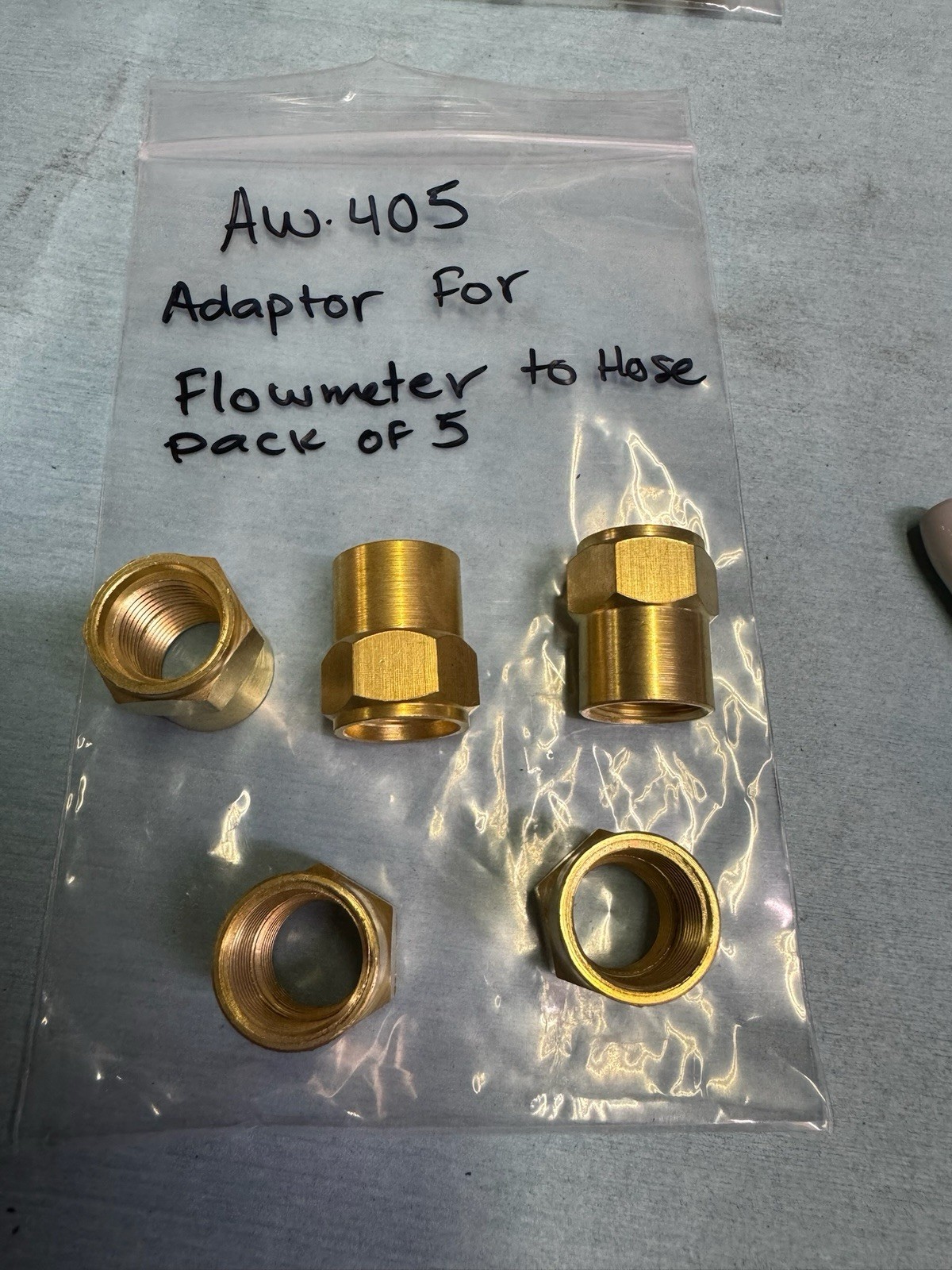 AW405 adapter for Flowmeter and hose pk Of 5 Western  Fittings New Old Stock