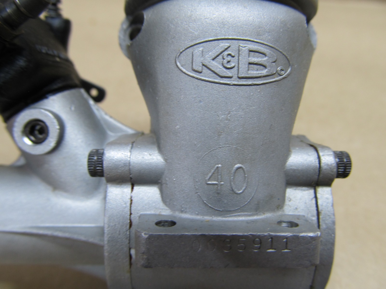 K & B .40 R/C Engine With Irvine Carburetor