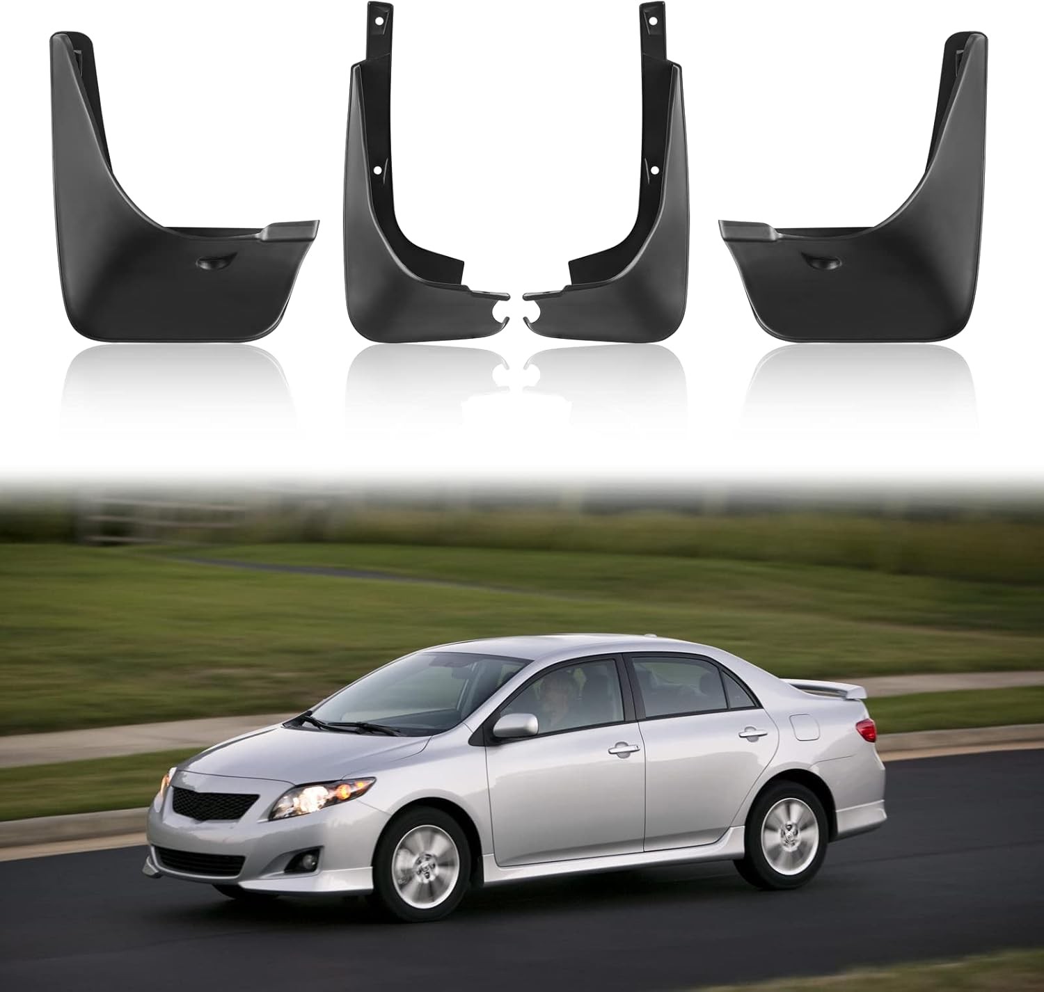 4x Mud Flaps Splash Guards Front&Rear For Toyota Corolla 2009 2010-2013 1.8L l4