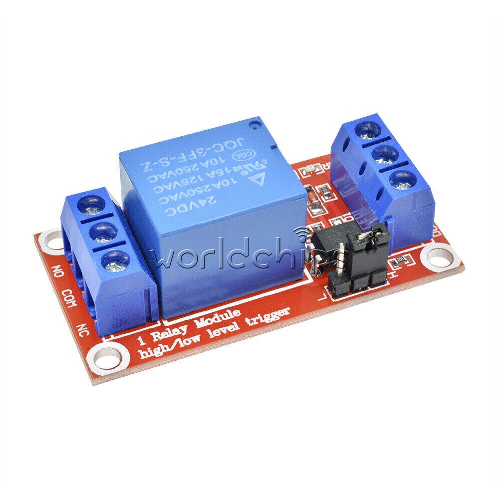DC 24V 1 Channel Relay Module with Optocoupler H/L Level Trigger for Arduino