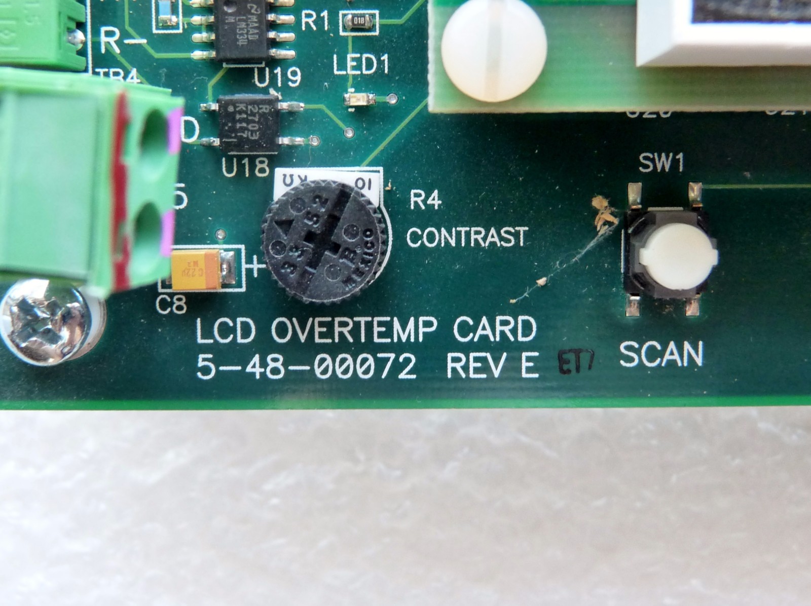SIERRATHERM 5-48-00072 REV E LCD OVERTEMP CARD PCB PC BOARD NEW