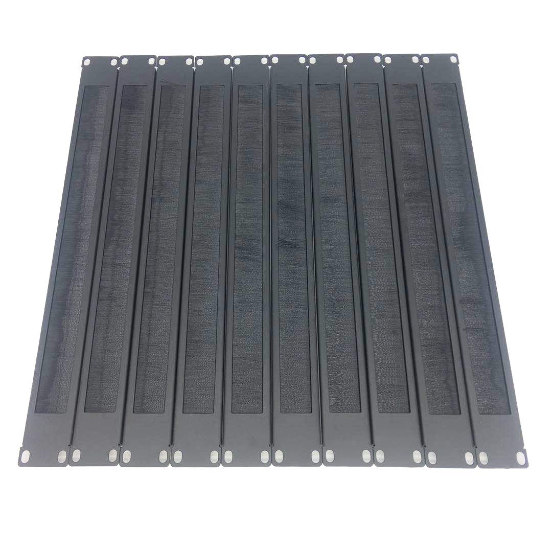 QiaoYoubang 10 Pack 1U Horizontal Rack Mount Cable Management Brush Panel