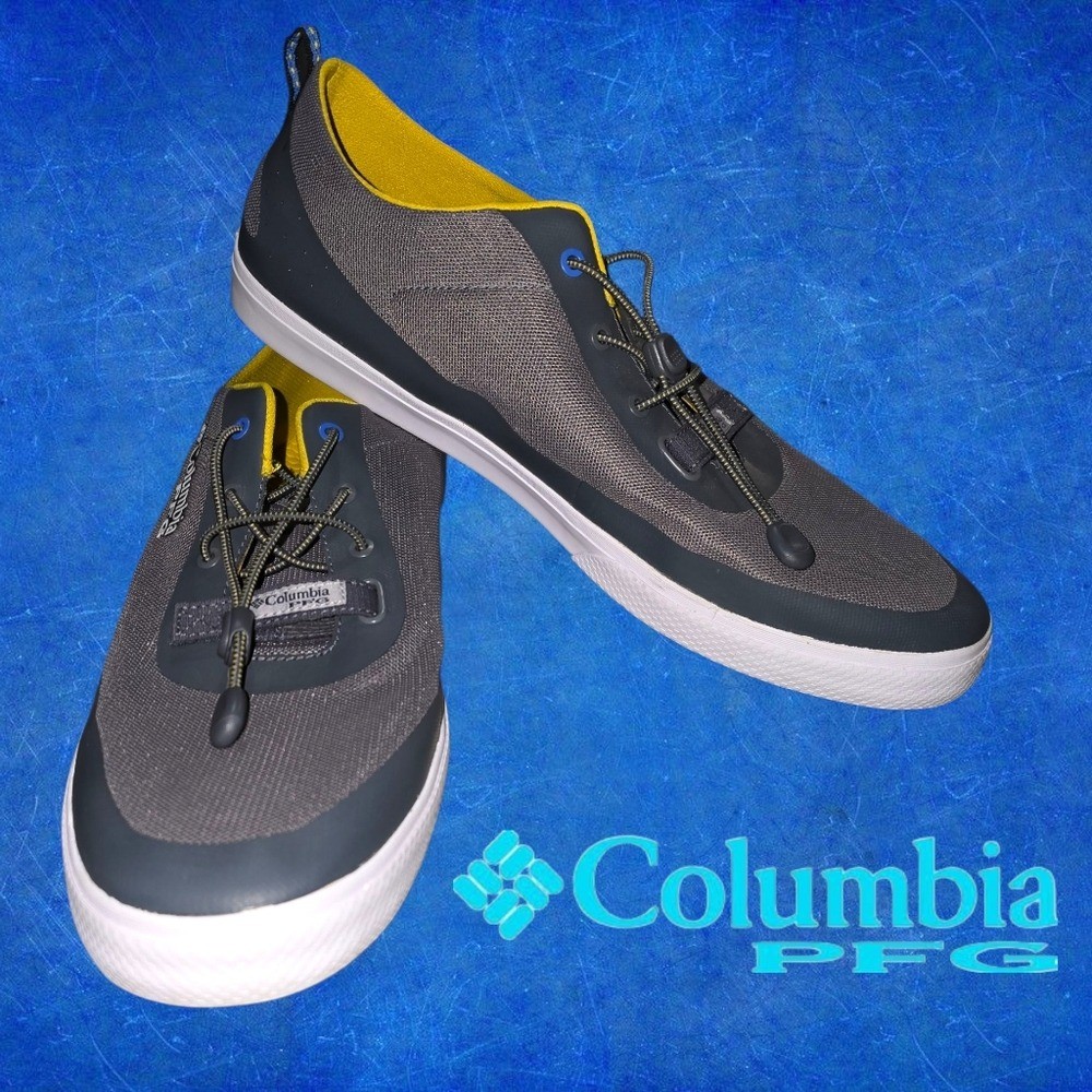 Columbia PFG Dorado CVO Blood N Guts Fishing Shoes Grey Steel Electron Yellow 14