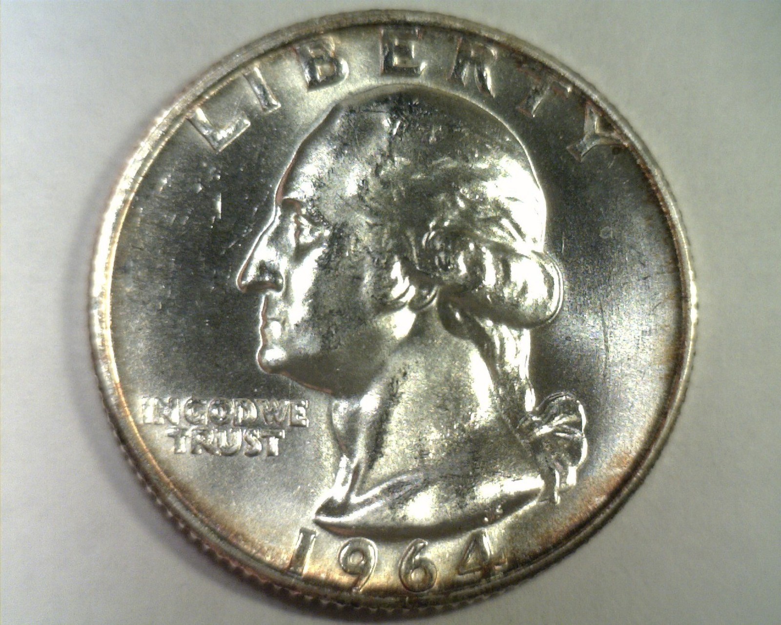 1964-D WASHINGTON QUARTER CHOICE UNCIRCULATED / GEM CH. UNC. / GEM NICE ORIGINAL