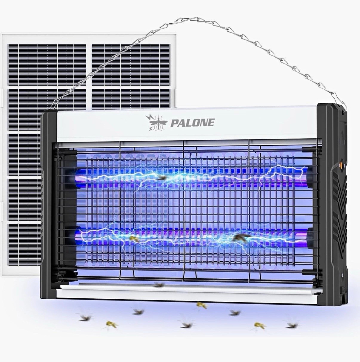 PALONE Solar Bug Zapper Lantern, USB-C Charging, Indoor/Outdoor Mosquito Fly