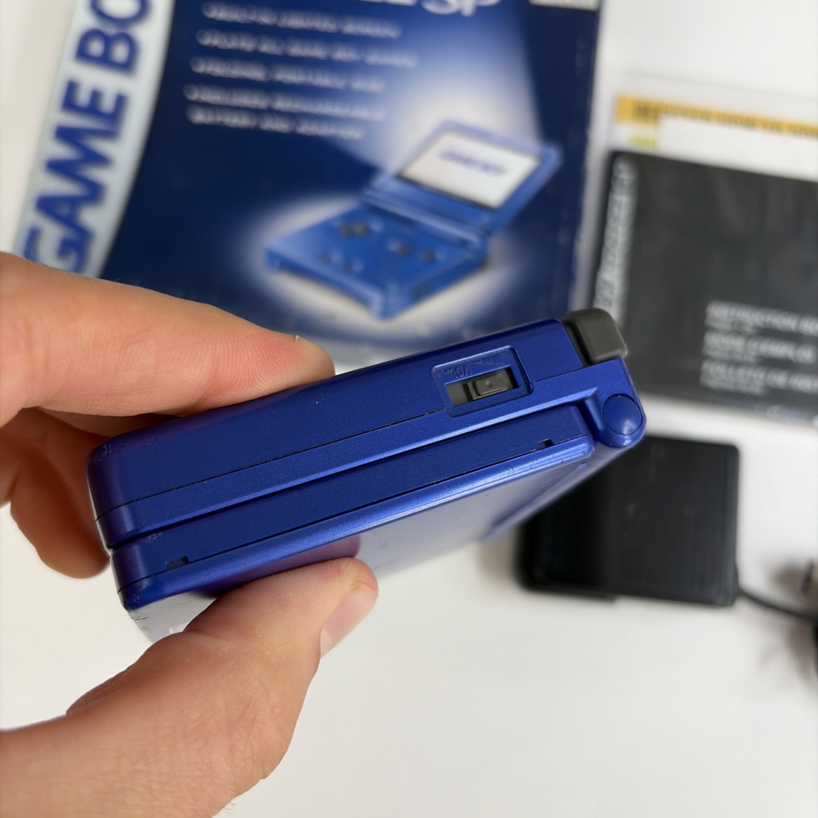 Nice! OEM Nintendo GameBoy Advance SP In Box Cobalt Blue System Complete