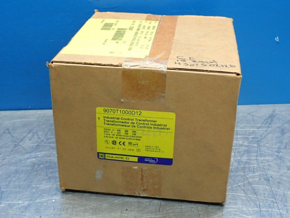 SQUARE D 9070T1000D12 TYPE-T CONTROL TRANSFORMER 10251700616