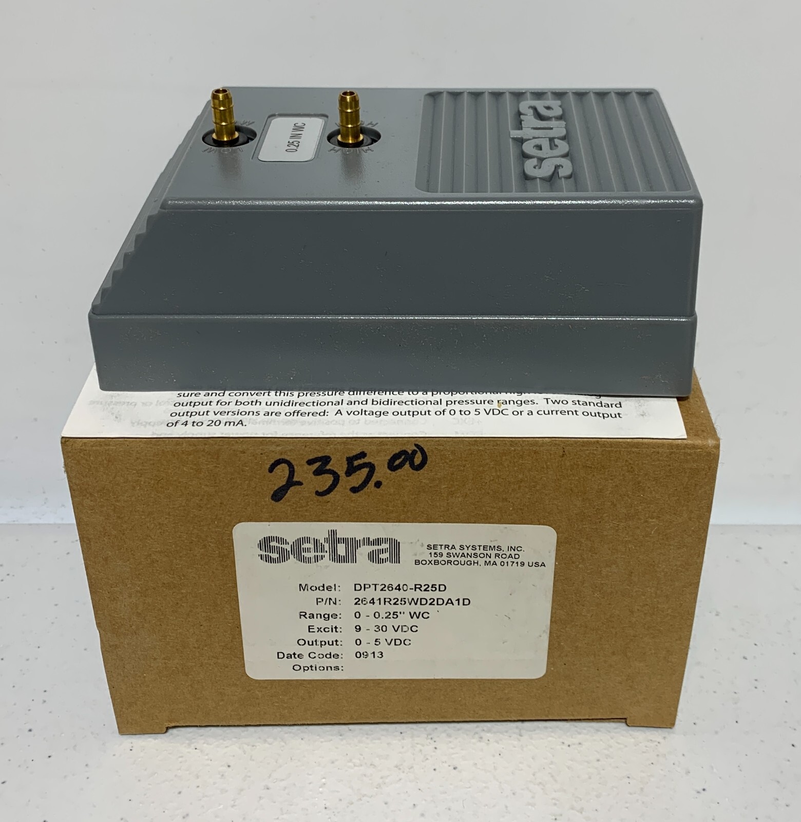 SETRA DPT2640-R25D Pressure Transducer