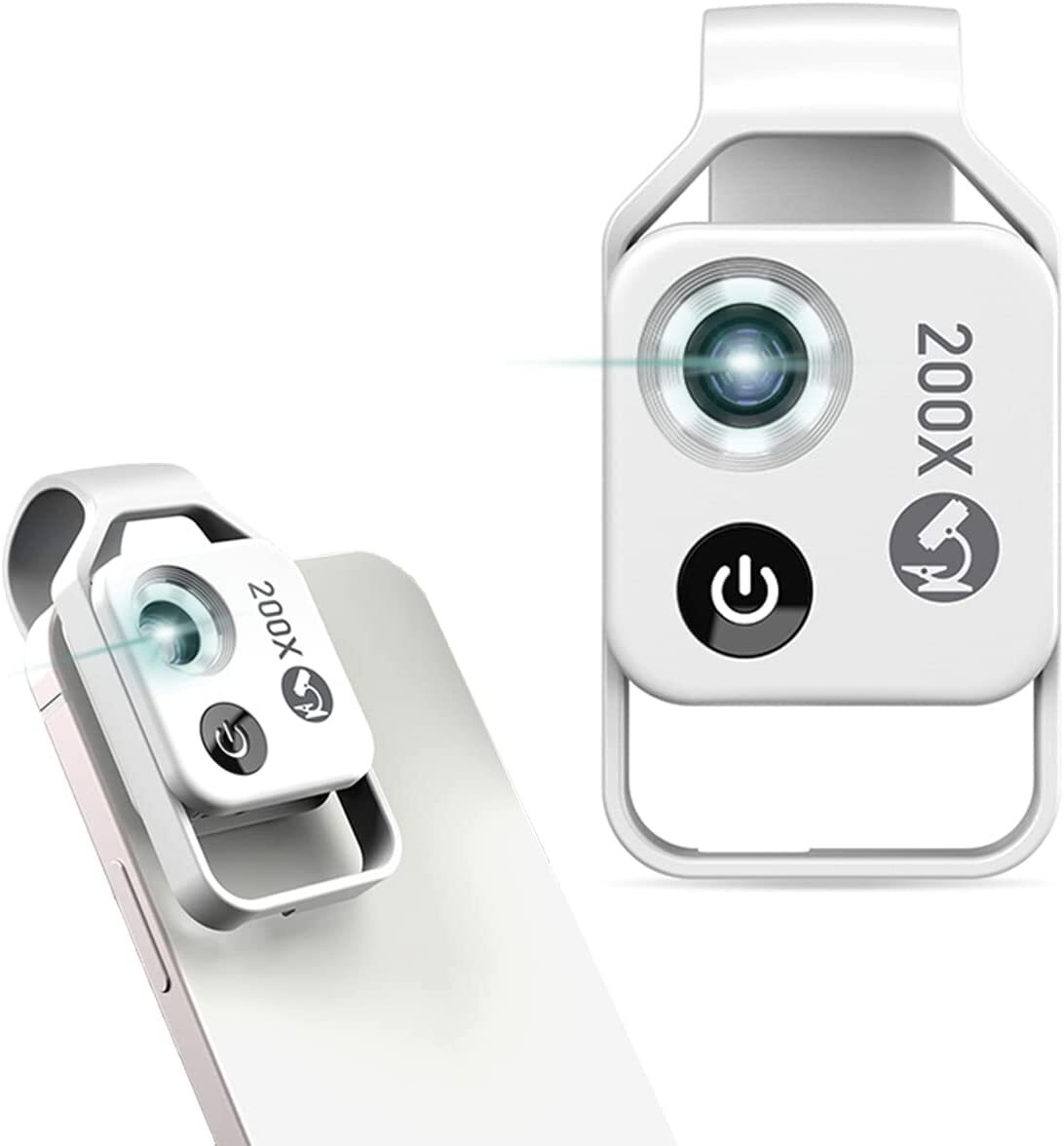 Mini Microscope with CPL Lens Led Light 200x Micro for iPhone Android Cell Phone