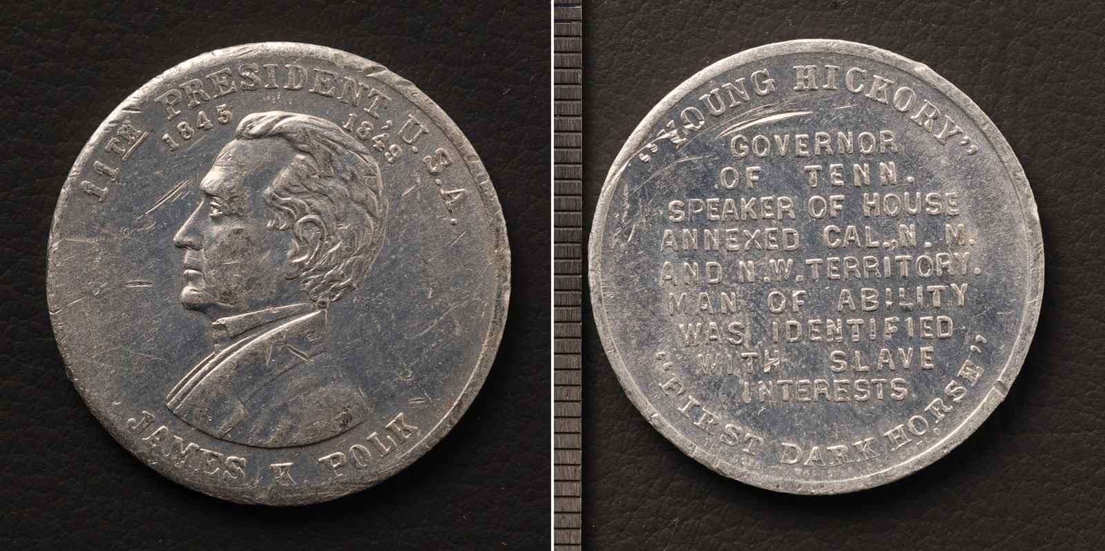 *(A)US President James Polk Token Medal Coin [E15356]8f8