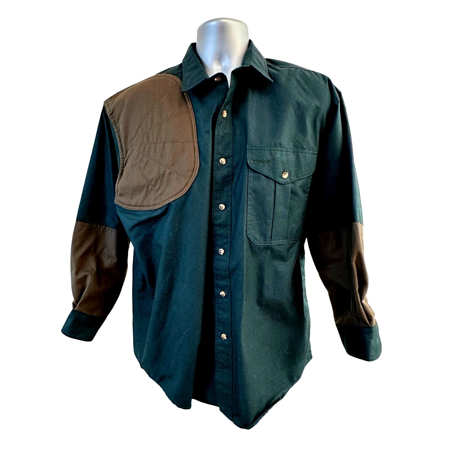 Filson 550 Padded Long Sleeve Heavy 100% Cotton Shooting Shirt Men's Size L
