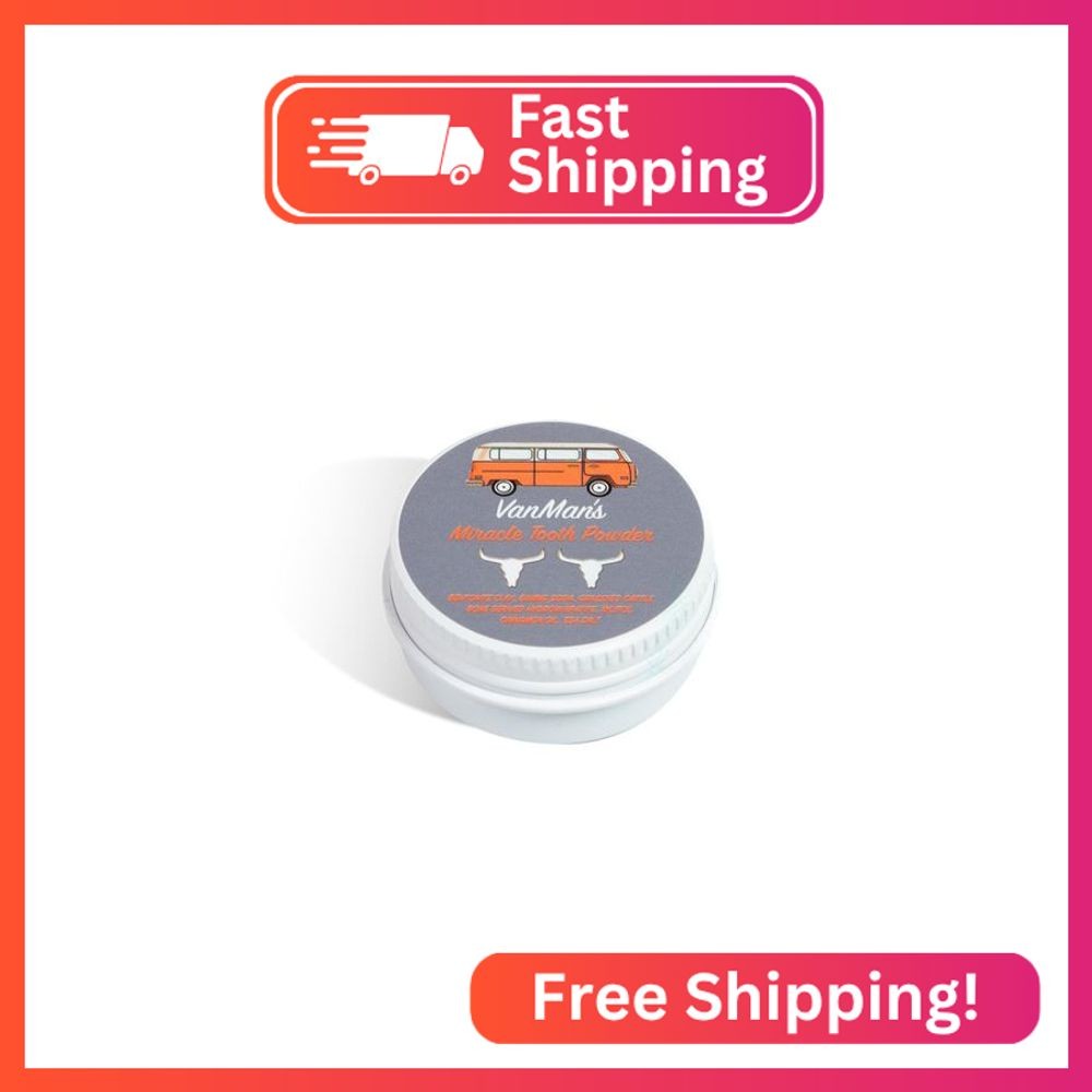Vanman's - Tiny Cinna-Bone Tooth Powder - Fluoride-Free Remineralizing Tooth Pow