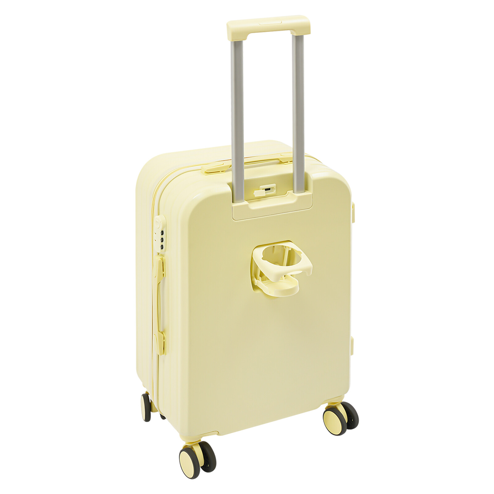 24" Travel Luggage Suitcase, Travel Luggage Suitcase, Light Yellow
