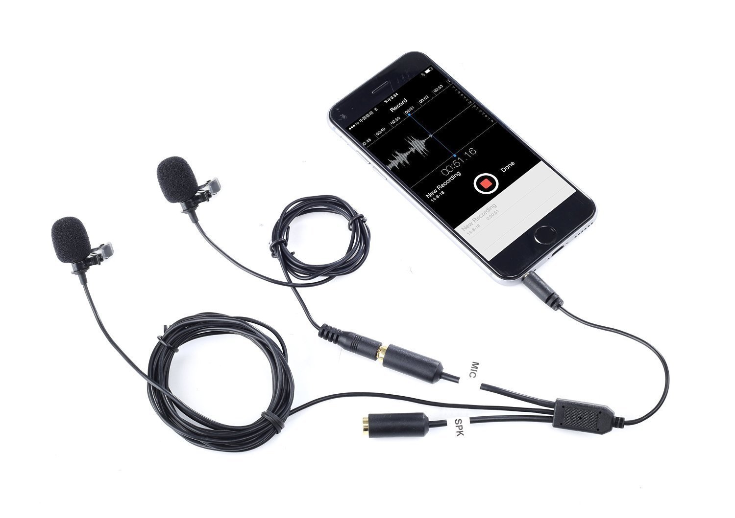 Lavalier Interview Microphone - Secondary Lapel Clip On Mic for Smartphones