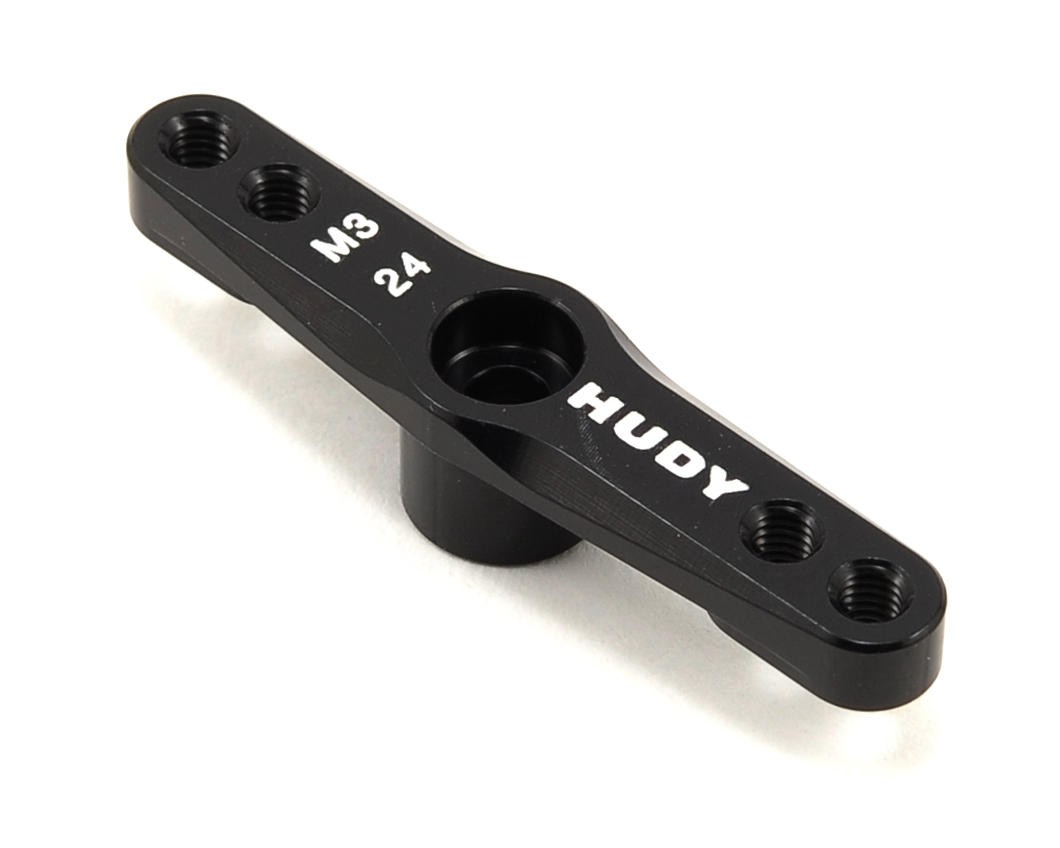 Hudy 1/8 Off-Road Aluminum Double Arm Servo Horn (Black) (24T-Hitec) [HUD293508]