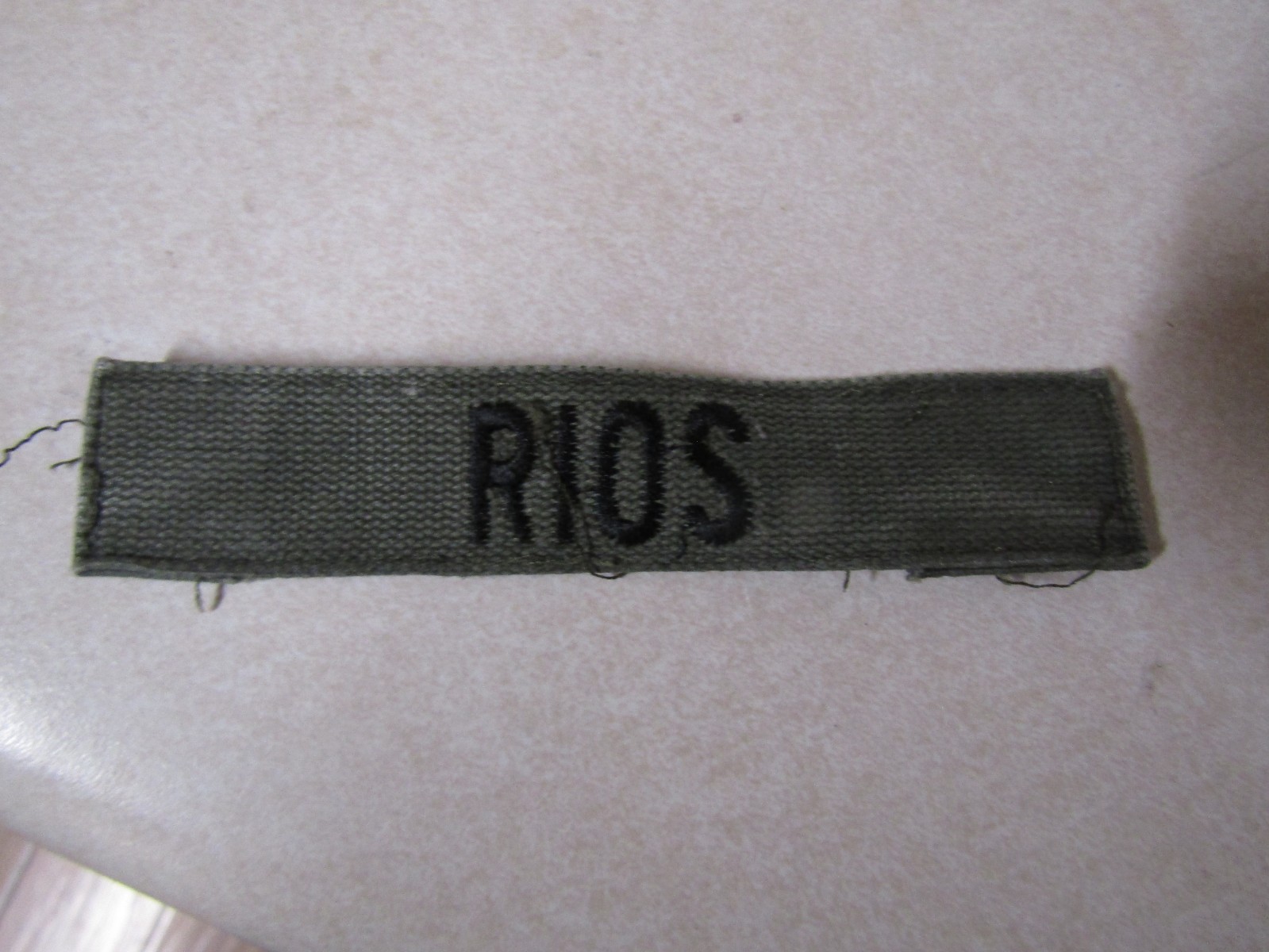 MILITARY PATCH US ARMY NAME TAPE TAG SEW ON FOR BDUS OLDER COMBAT USED RIOS