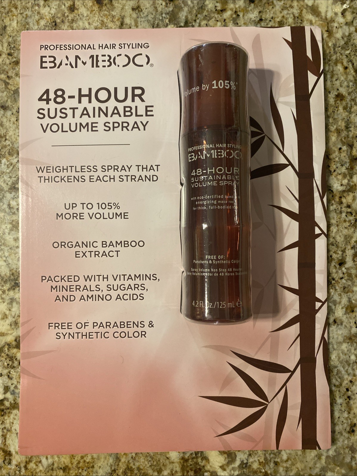 New Alterna Bamboo Volume 48-Hour Sustainable Volume Spray 4.2 oz HTF