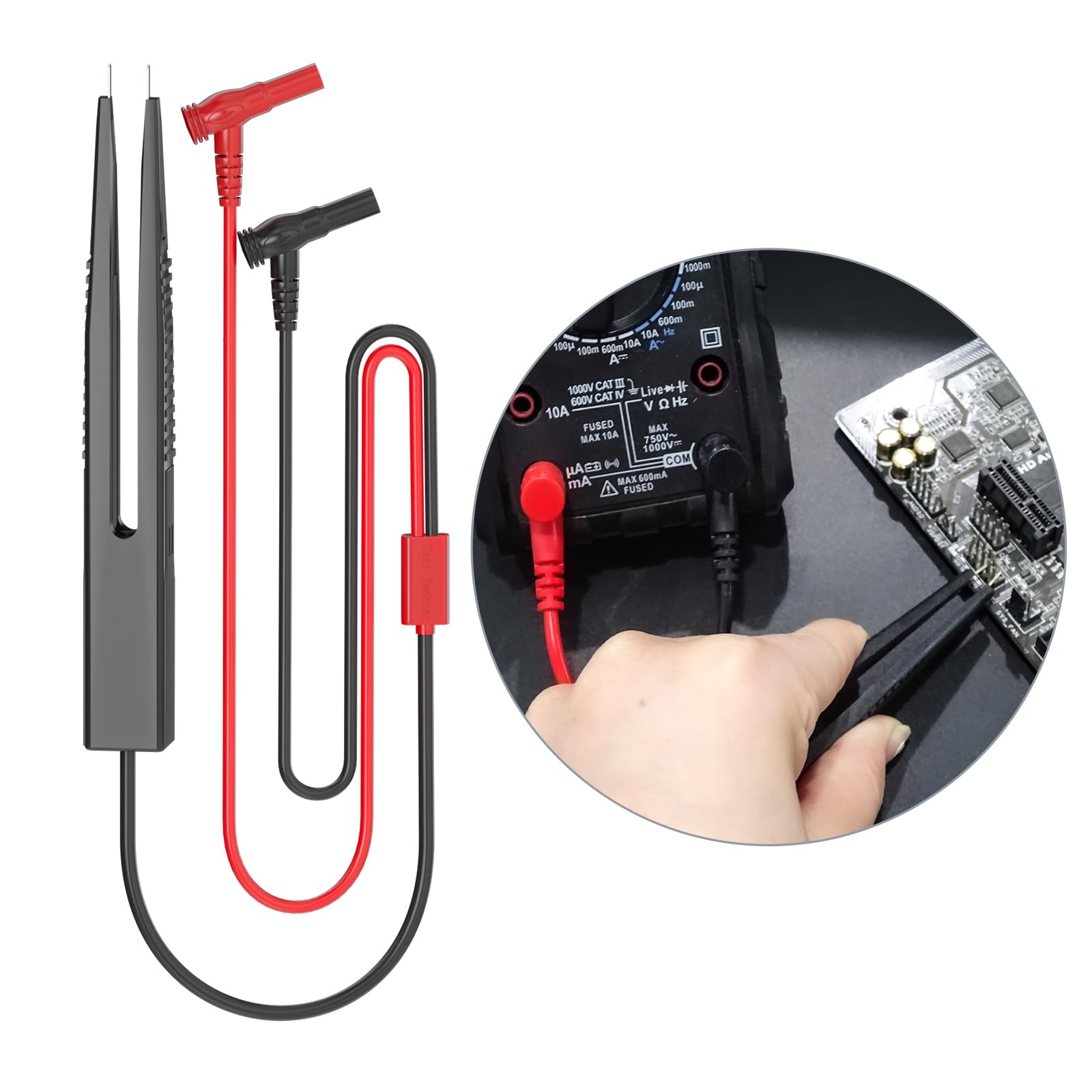33PCS Multimeter Test Leads Kit with Replaceable Precision Probes Set, Wire-P...
