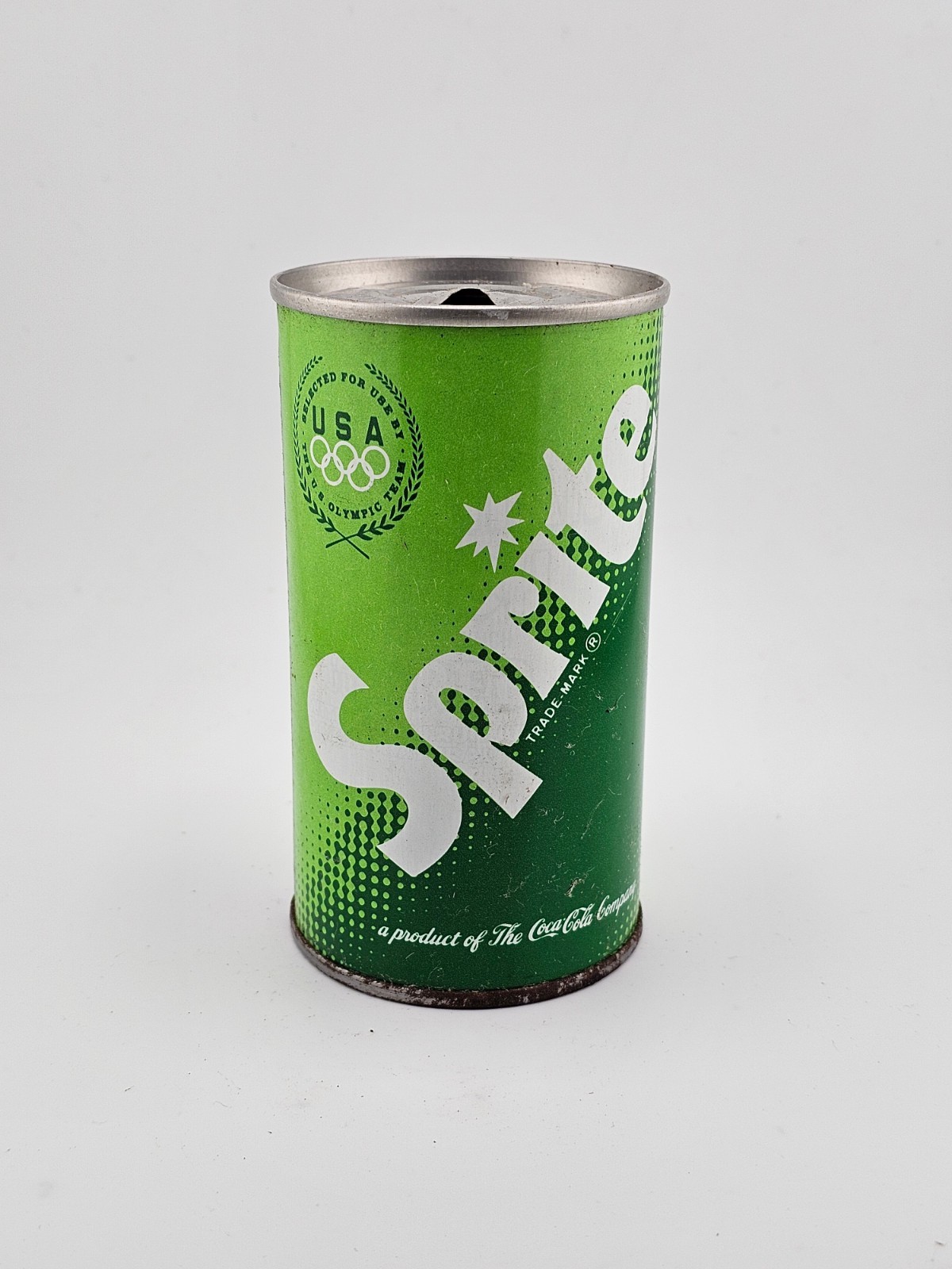 Vintage Steel Pull Tab Sprite USA Olympics 12 oz Empty Can