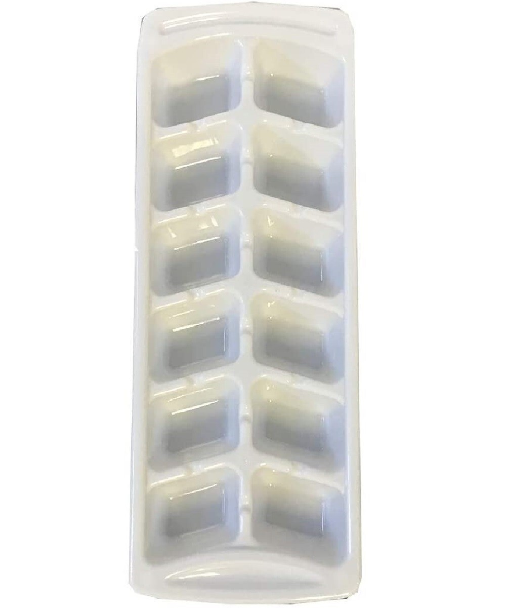 4-Pack Stackable Ice Cube Trays BPA Free 12 Cubes Each White & Blue Multi-Use