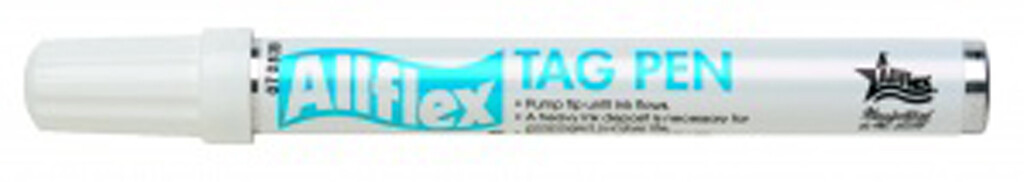 Allflex Felt Tip Eartag Marking Pen WHITE 2 in 1 Fine & Broad Cattle Swine Sheep