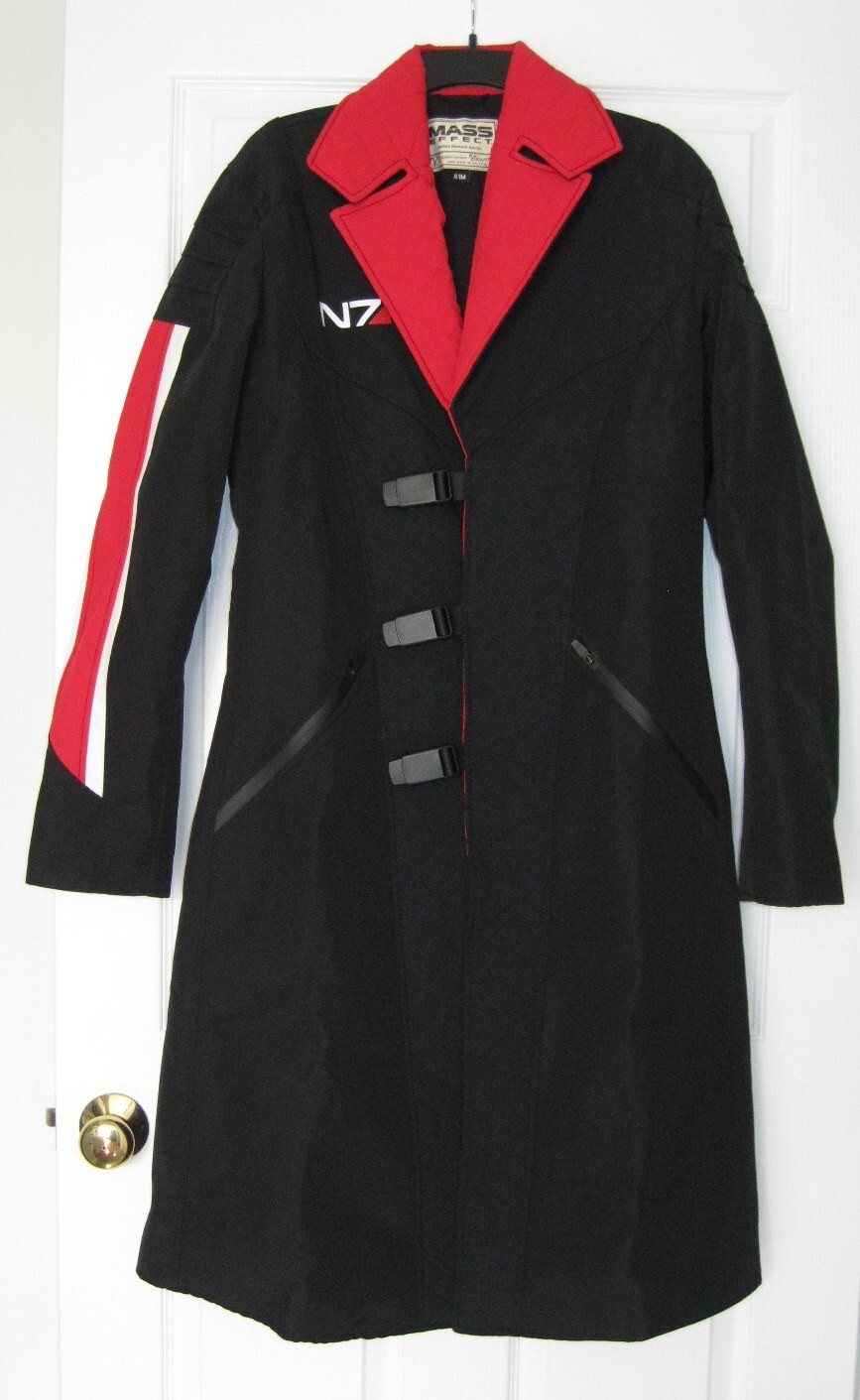 New Men's Mass Effect N7 Trench Coat x Volante Waterproof Jacket Coat Limited 49