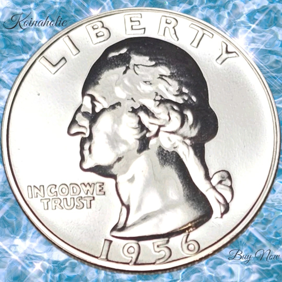 1956 P Washington Silver Proof Quarter 25c from Original Proof Set Fast SHIP 🚢