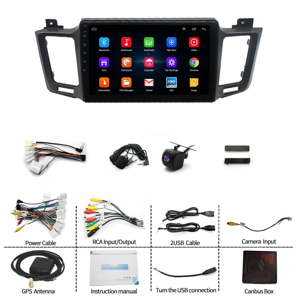 10 Inch Double Din Car Stereo Wireless Carplay Android Auto GPS Bluetooth
