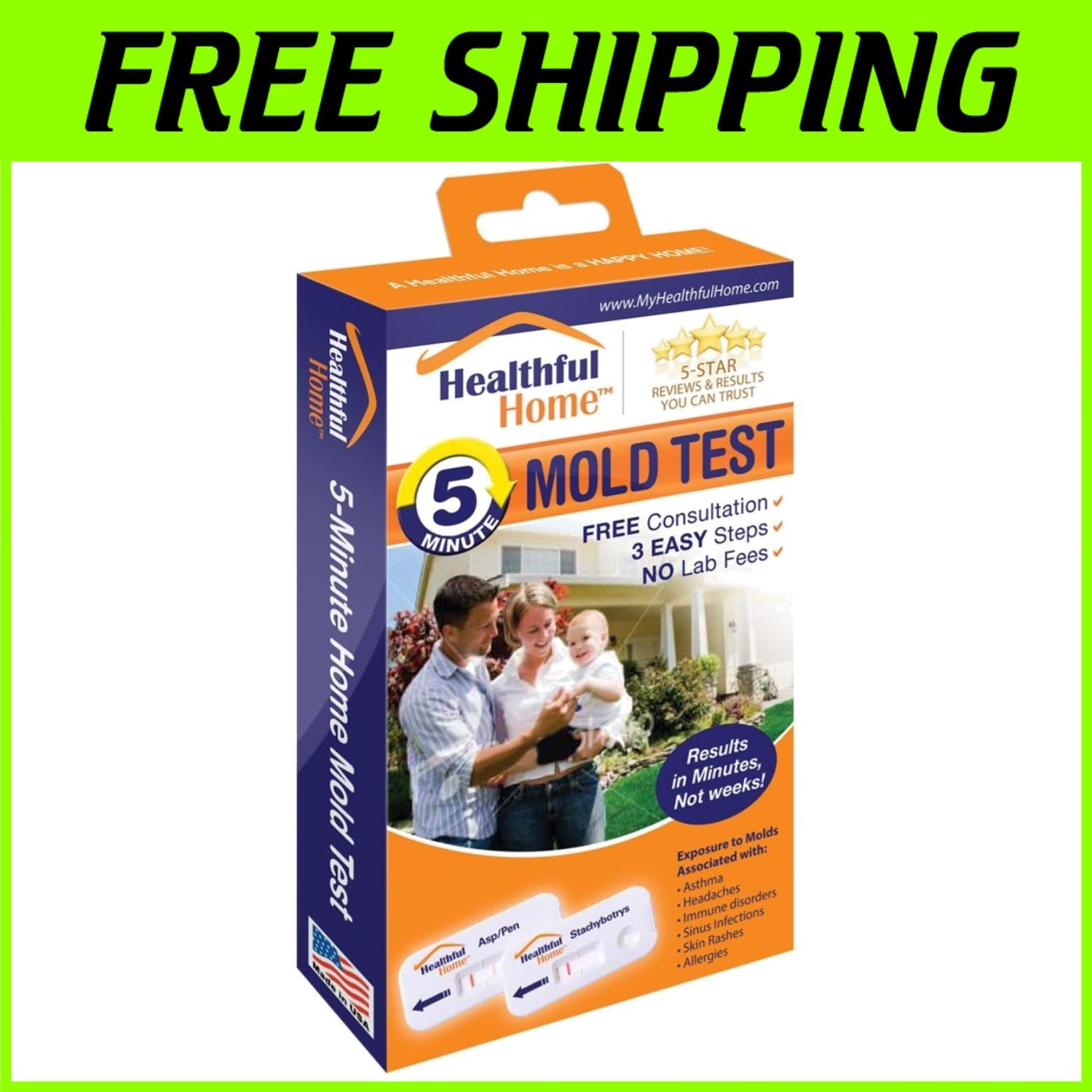5-Minute Rapid Mold Test for Aspergillus/Penicillium & Stachybotrys Detection