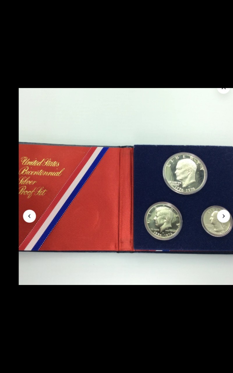1776-1976 S Bicentennial (3 coin) 40% Silver Cameo Gem Proof Sets:
