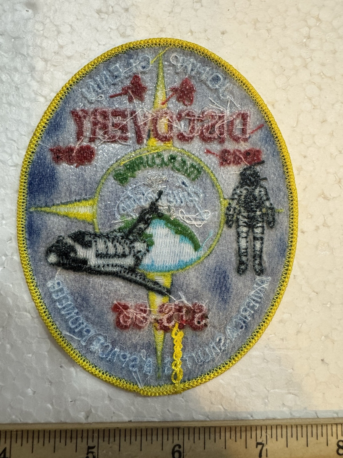Vintage NASA Space Shuttle Patch - STS-95 Discovery - John Glenn 1998