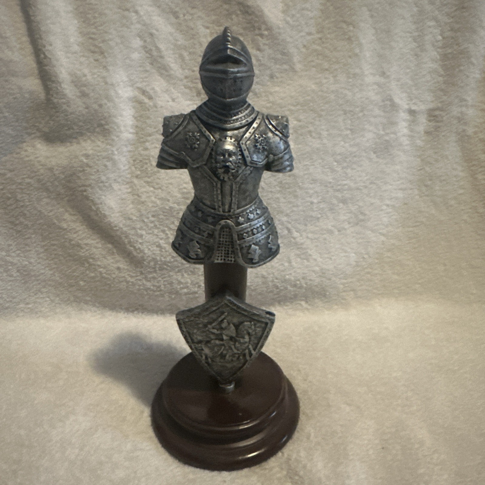 Vintage Knight Armor Letter Opener Robin Hood Sword Desk Display. Missing Sword