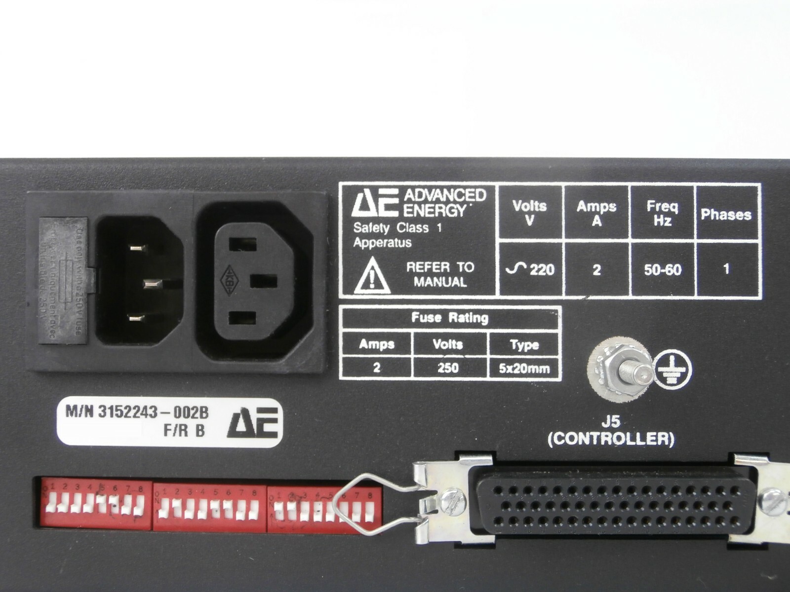 MDX AE Advanced Energy 3152243-002 B 6-Channel Selection Panel Working Spare