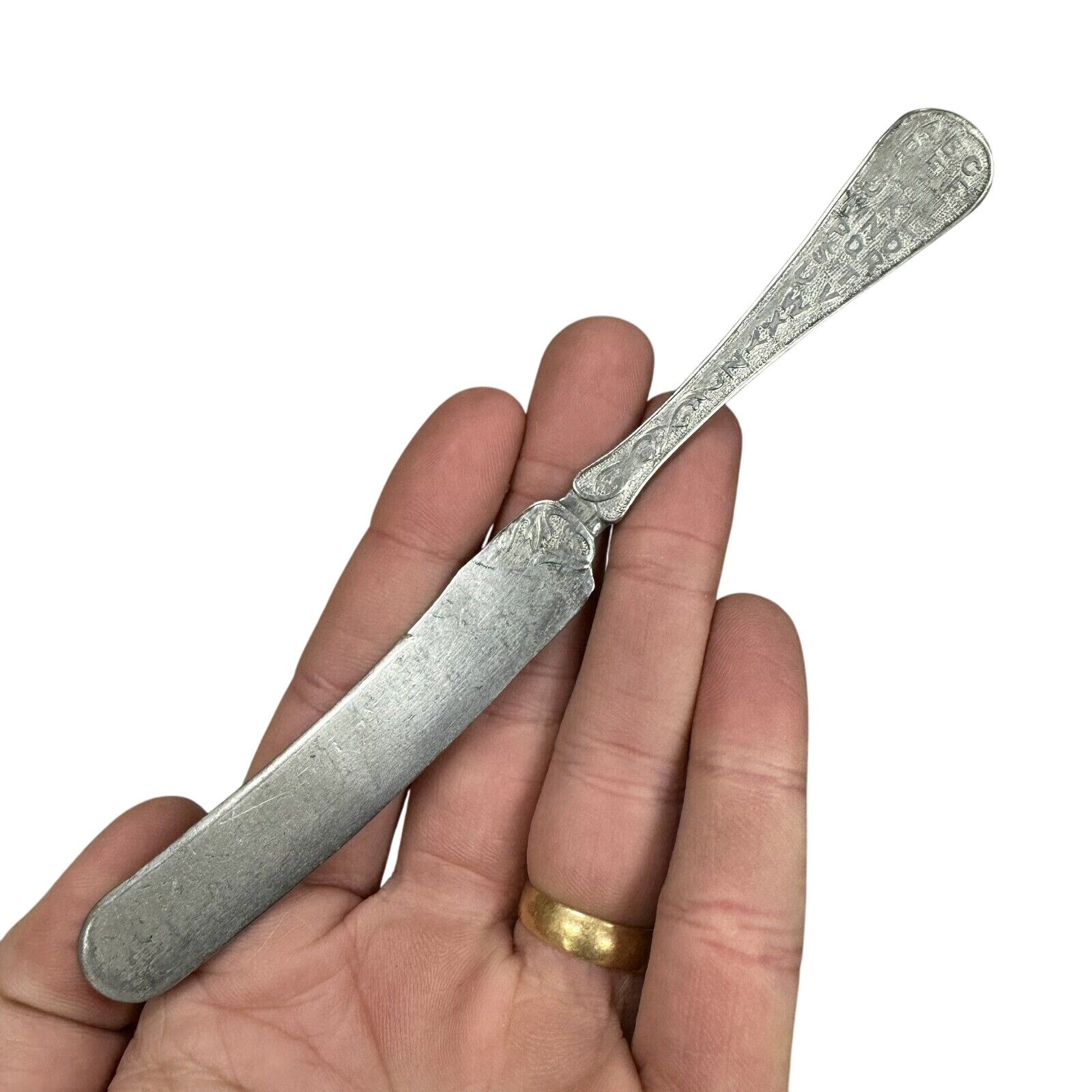 Vintage STANDARD ABC Alphabet Butter Knife Antique? - HLBN