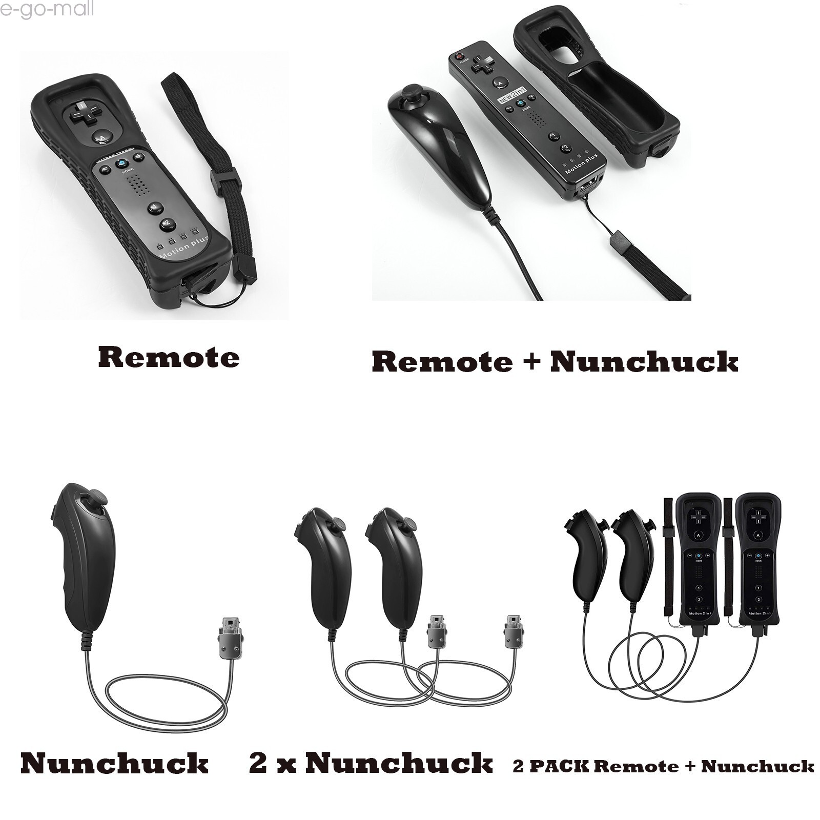 Built-in Motion Plus Wii Remote & Nunchuck Controller for Wii Wii U Console