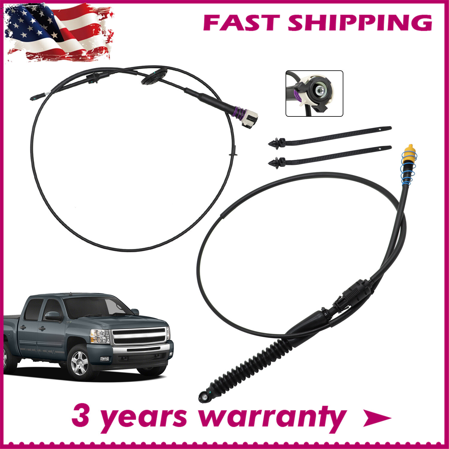 Automatic Transmission Shifter Cable For Chevy Silverado 1500 2500 1999-2006 USA