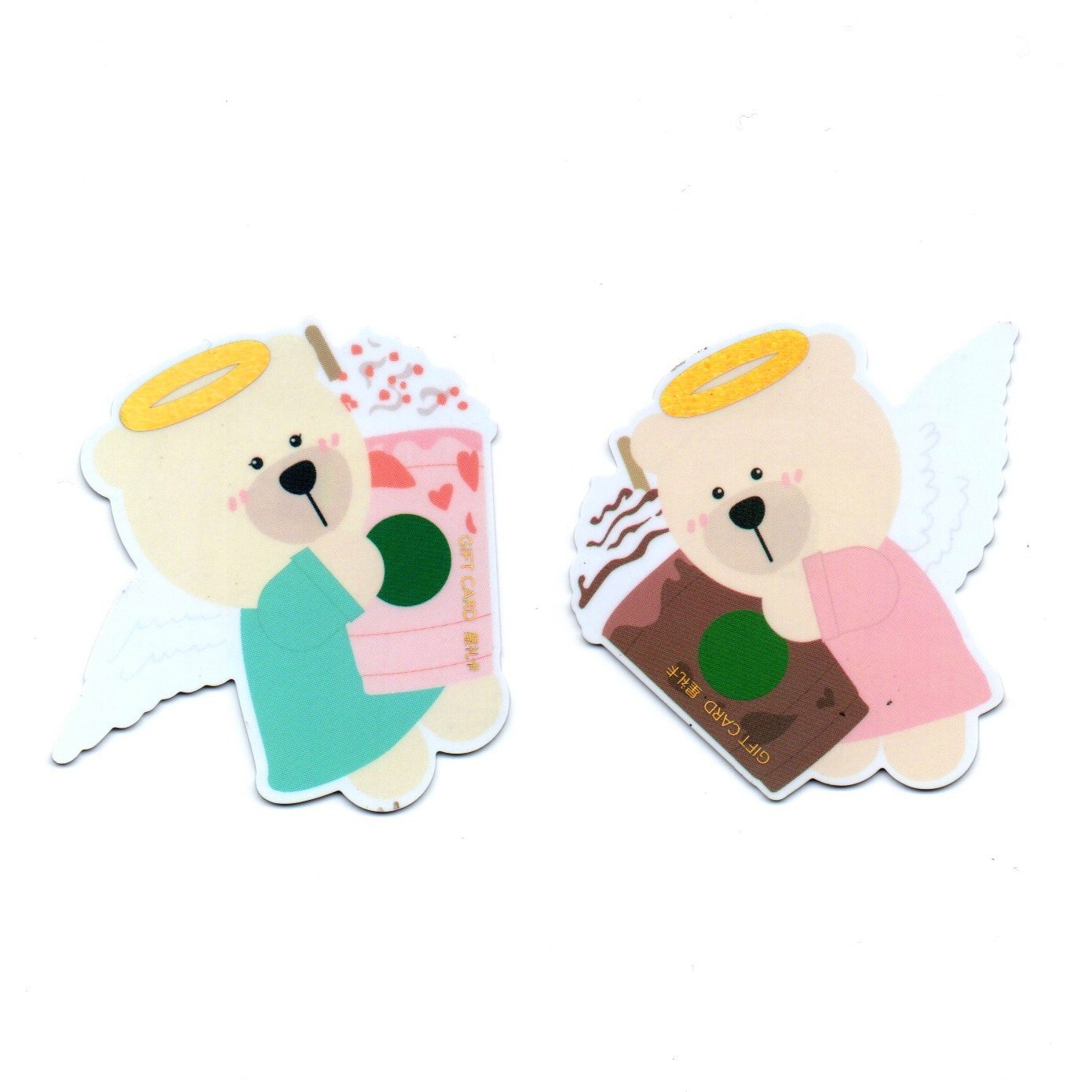 China Starbucks coffee 2021 The bears angel of love gift cards 2pcs