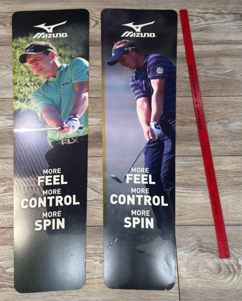MIZUNO LUKE DONALD 39.5"x11.5" HEAVY CARD STOCK POSTERS SIGNS (2) RARE! NICE!!