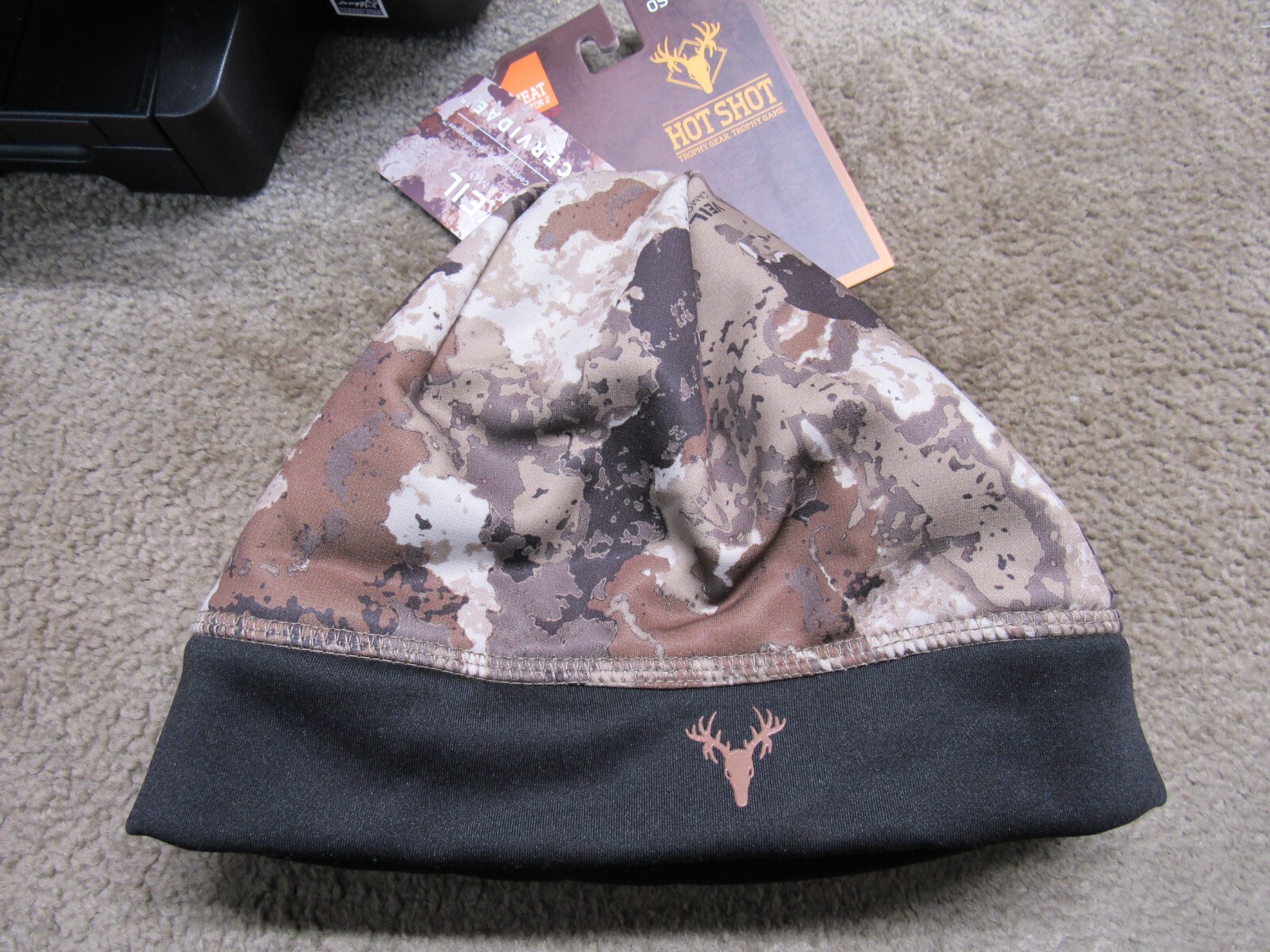 Hot Shot Veil Camouflage Fleece Beanie Hunting Hat Hawkeye One Size Double Layer