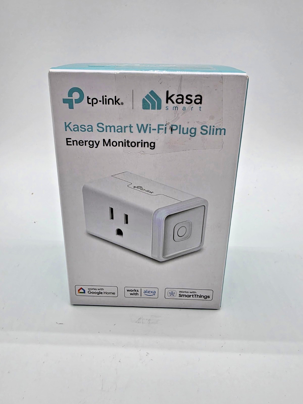 Kasa KP115 Smart WiFi Plug Slim Energy Monitoring Alexa Google 15A White