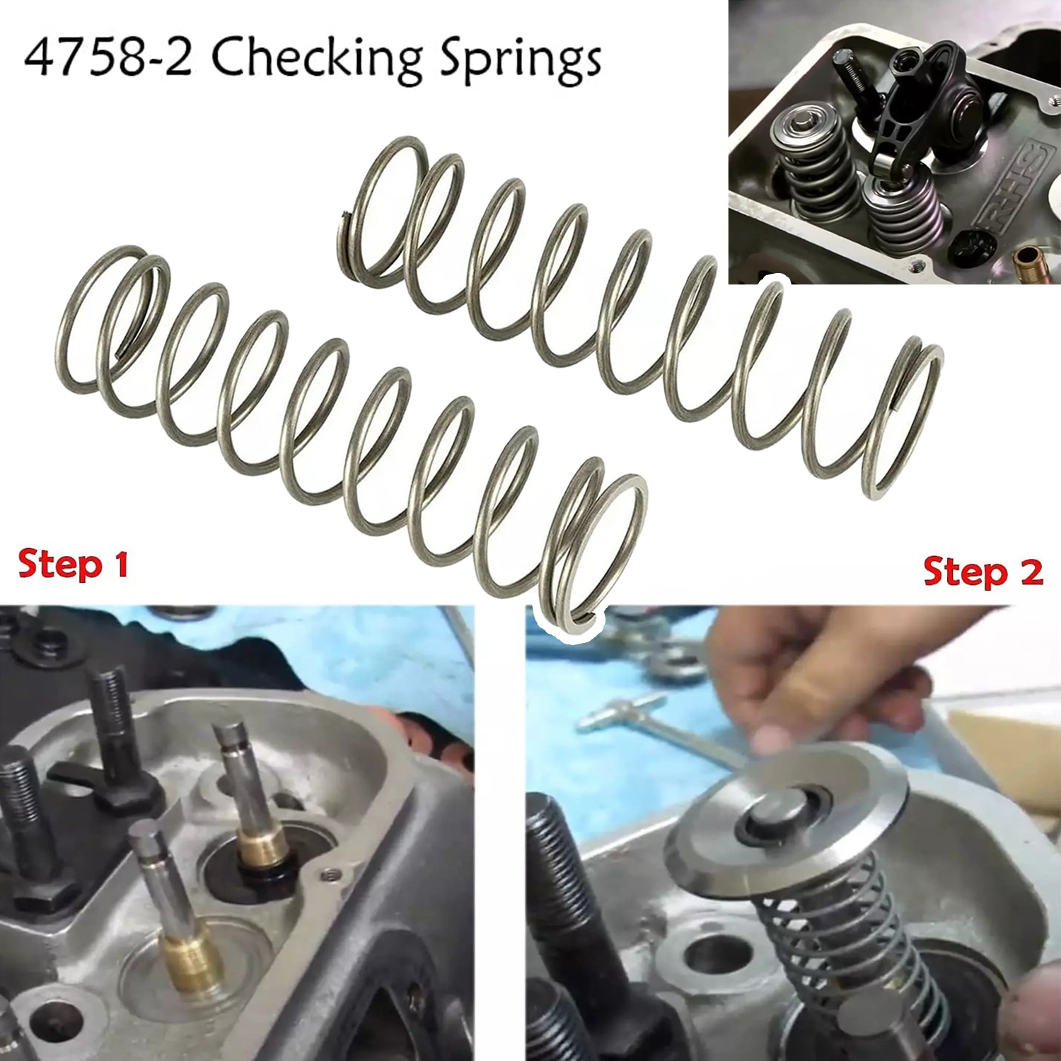 4758-2 Checking Springs Low Tension Replace Valve Spring 2Pcs/Set