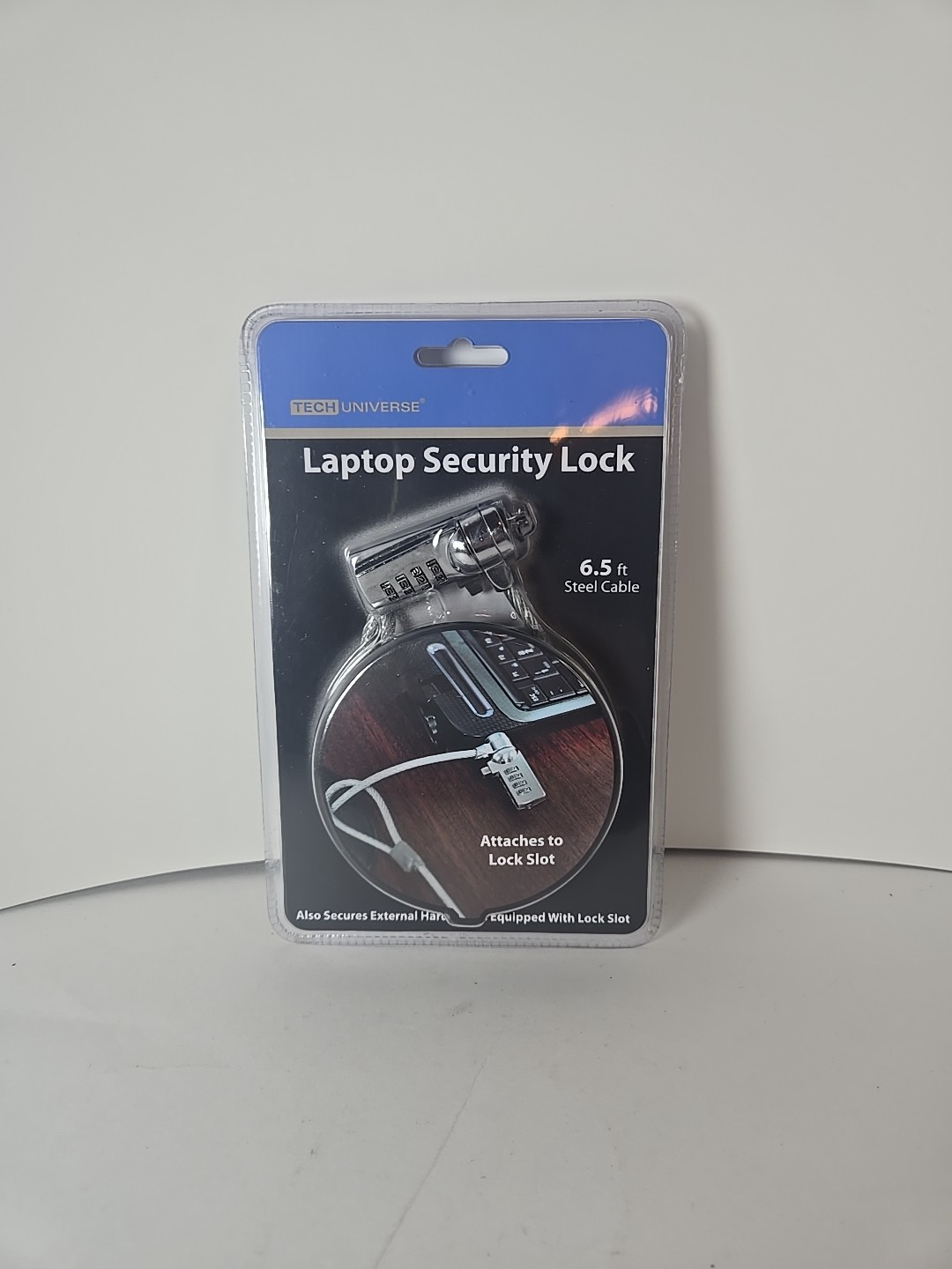 NEW Tech Universe Laptop Security Lock - 6.5 ft Steel Cable - #TU1508