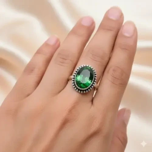 Peridot Gemstone 925 Sterling Silver Ring Handmade Jewelry Gift For Women