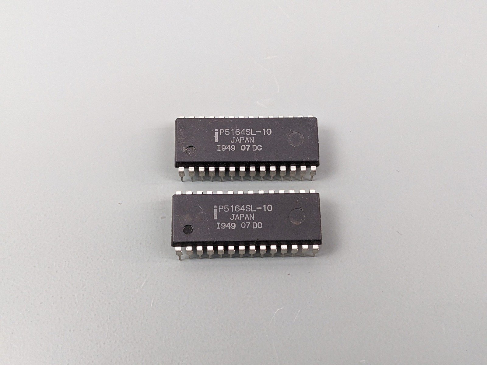 (2) Intel P5164SL-10 SRAM ICs, 8K x 8bit