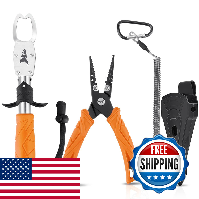 Kastking 7 Fishing Pliers Fish Lip Gripper Upgraded Split Ring Plier And Fish